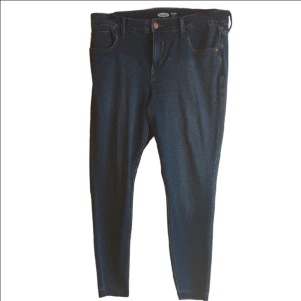 Old Navy Blue Rockstar Super Skinny Jeans. Size 12. Great For Work.
